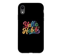 Carcasa para iPhone XR Texto Divertido Yalla Habibi Significa Let's Go My Love Arabic Habibi