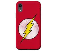 Carcasa para iPhone XR The Flash Logo Distressed White & Yellow