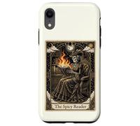 Carcasa para iPhone XR The Spicy Reader Tarot Card Skeleton Romantasy Amante de los Libros