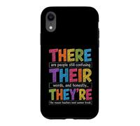 Carcasa para iPhone XR There Their They're Funny Grammar English Teacher Humor