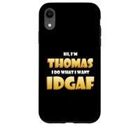 Carcasa para iPhone XR Thomas Costume Idgaf Funny Meme Halloween Tom Costume Thomas