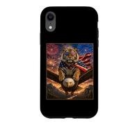 Carcasa para iPhone XR Tiger on Bald Eagle - Gafas de Bandera Estadounidense de EE. UU