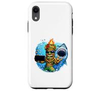 Carcasa para iPhone XR Tiki Man Shark Selfie - Funny Island Ocean Vibes Tropical