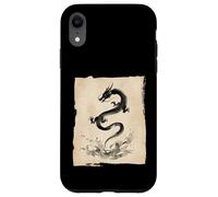 Carcasa para iPhone XR Tinta Dragón Zen Flow Japonés Sumi Art