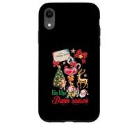 Carcasa para iPhone XR Tis The Damn Season Santa Reno Elfo Cóctel Navidad
