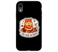 Carcasa para iPhone XR Tis The Season Hámster Otoño Otoño Calabaza Especias Hojas