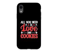 Carcasa para iPhone XR Todo lo Que Necesitas es Amor y Galletas, Divertida Navidad