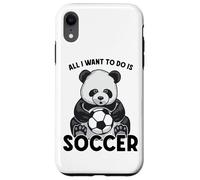 Carcasa para iPhone XR Todo lo Que Quiero Hacer en Panda Soccer es Cute Bear Player
