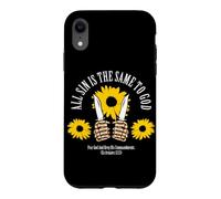 Carcasa para iPhone XR Todo Pecado Es Igual Ante Dios Diseño de Girasol