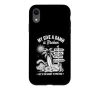 Carcasa para iPhone XR Too Old to Care Boomer Club, diseño Retro de Estilo Playero