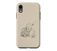 Carcasa para iPhone XR Tortuga Lovers Soplando Diente de León Naturaleza Cottagecore Gráfico