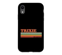 Carcasa para iPhone XR Trixie Retro Personalizado Nombre Vintage Rayas