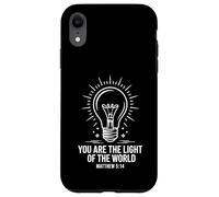 Carcasa para iPhone XR Tú Eres la luz del Mundo Mateo 5:14 Seguidor de Cristo