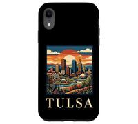 Carcasa para iPhone XR Tulsa Oklahoma Retro Vintage Horizonte Río Art Deco Monumento