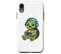 Carcasa para iPhone XR Turtle Playing Video Game Reptiles Testudines Gamers
