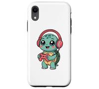 Carcasa para iPhone XR Turtle Playing Video Game Reptiles Testudines Gamers