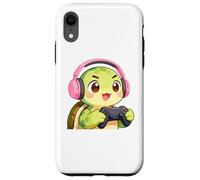 Carcasa para iPhone XR Turtle Playing Video Game Reptiles Testudines Gamers