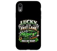 Carcasa para iPhone XR Un Coche de Lucky in The Fast Lane, Listo para el Día de la Carrera