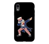 Carcasa para iPhone XR Uncle Sam Dabbing Funny 4 de Julio American Patriotic