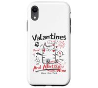Carcasa para iPhone XR Valentines Is A Cat and A Bottle of Wine Cause I Love Them