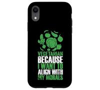 Carcasa para iPhone XR Vegetariano Alinear con Mi Moral Estilo De Vida Verde