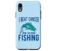 Carcasa para iPhone XR Vencí al cáncer Ahora voy a Pescar