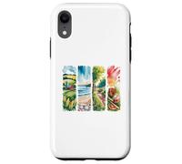Carcasa para iPhone XR Verano al Aire Libre Acuarela escenas Granja Playa Parque