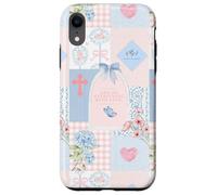 Carcasa para iPhone XR Verso bíblico Rosa Pastel Cristiano fe Religiosa Floral