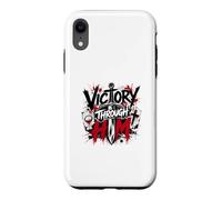 Carcasa para iPhone XR Victoria a través de él Cruz Guerrera Cristiana