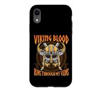 Carcasa para iPhone XR Viking Blood Runs Through my Veins Norse Nordic Mythology