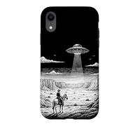 Carcasa para iPhone XR Vintage Cowboy UFO Encuentro Retro Western Desert Country