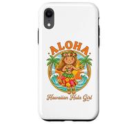 Carcasa para iPhone XR Vintage Hawaiano Hula Bailarina Aloha Tropical Island Luau Girl