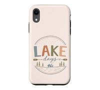 Carcasa para iPhone XR Vintage Junto al Lago cabaña Paddle Fin de Semana Ambiente del Lago