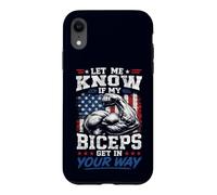 Carcasa para iPhone XR Vintage Let Me Know If My Biceps Get In Your Way Entrenamiento