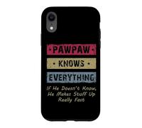 Carcasa para iPhone XR Vintage Pawpaw Knows Everything Dad Father Father's Day