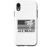 Carcasa para iPhone XR Visita Jacksonville Florida Vacaciones USA Flag Palms Jax Beach