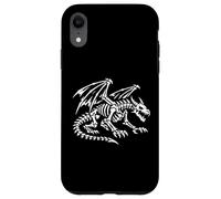 Carcasa para iPhone XR Vista Lateral Esqueleto Dragón Huesos Alados Gótico Vector Obra De Arte