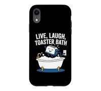 Carcasa para iPhone XR Vivir, reír, Tostadora Baño -Fun Diciendo Novedad Sarcástica Meme