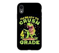 Carcasa para iPhone XR Volver a la Escuela Cuarto Grado Crush Dinosaur