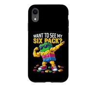 Carcasa para iPhone XR Want To See MY Six Pack Funny Blocks Bricks Master Builder
