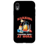 Carcasa para iPhone XR Warning Cleaning Crew At Work Custodio de Conserje -