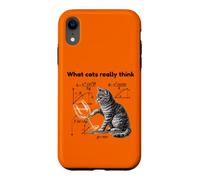 Carcasa para iPhone XR What Cats Really Think Funny Cat Physics Humor Men Women