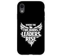 Carcasa para iPhone XR Where The Fire Burns Leaders Rise Scouting Campfire Camping