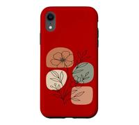 Carcasa para iPhone XR Wildflower Line Art Abstract Botanical Mid Century