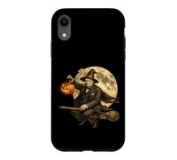 Carcasa para iPhone XR Winston Churchill Jack O Lantern Pumpkin Moon Escoba