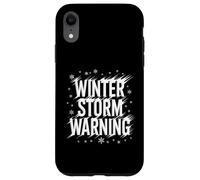 Carcasa para iPhone XR Winter Storm Warning Alerta de meteorólogo meteorológico -
