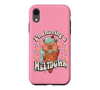 Carcasa para iPhone XR Womens Girls I'm Having A Meltdown Ice Cream Capybara Lover