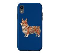 Carcasa para iPhone XR Womens Girls Kids Folk Art Illustration Corgi Dog Lover