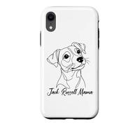 Carcasa para iPhone XR Womens Girls Minimalist Line Art Jack Russell Terrier Mama