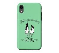 Carcasa para iPhone XR Womens Kids Cute Funny Girl Who Loves Pet Rats Lover